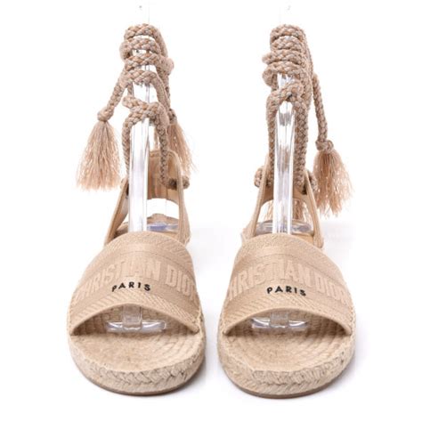 christian dior espadrilles tie up